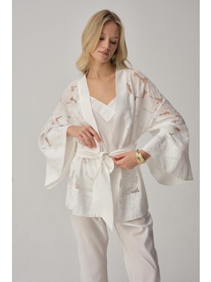 Pierre Cardin Vegan Ipek Kimonolu Kadın Pijama Takımı - LX.25231