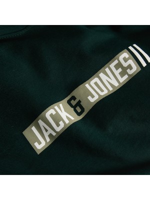 Jack & Jones Erkek Gögüs Baskili Bisiklet Yaka Tisört - Munk