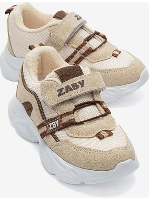 Ccway Cırtlı Lastikli Anorak Çocuk Spor Ayakkabı 26-30 Bej Kahve