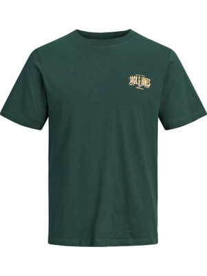 Jack & Jones Erkek Aero Bisiklet Yaka Tisört %100 Pamuk Kısa Kol Casual Stil