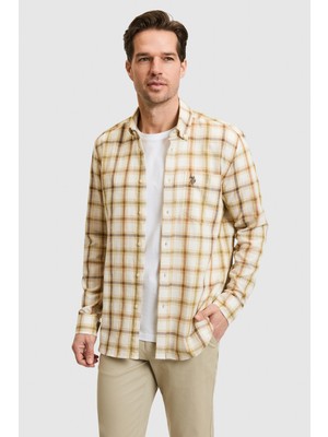 U.S. Polo Assn. Erkek Yeşil Uzun Kollu Gömlek 50321376-VR269
