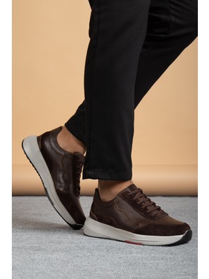 Maximoda Hakiki Deri, Yüksek Kalın Tabanlı, Içi Dışı Deri, Erkek Sneaker Deri Ayakkabı