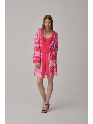 Pierre Cardin Vegan Ipek Saten Kadın Gecelik Sabahlık Takımı  - LX.25222