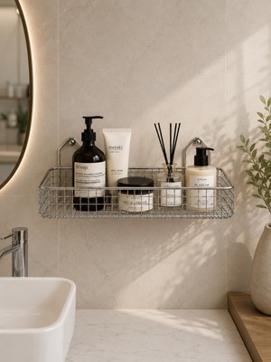 Orsam Tıp Banyo Düzenleyici Tek Raf Dikdörtgen 26X12X28 cm