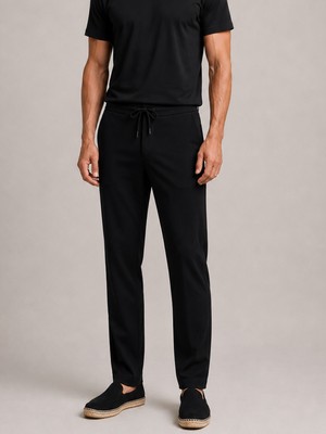 Xint Erkek Siyah Formunu Koruyan Slim Fit Jogger