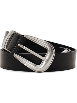 Derimod Unisex Siyah Deri Kemer 000A2D13079FT