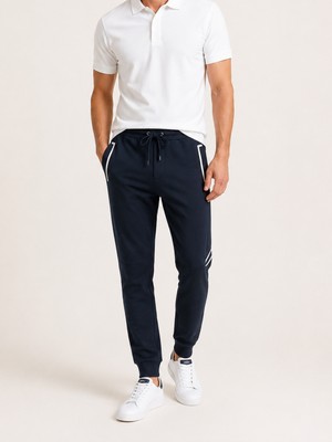 Xint Erkek Lacivert Pamuk Dokulu Regular Fit Sweat Pantolon