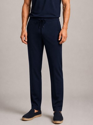 Xint Erkek Lacivert Formunu Koruyan Slim Fit Jogger