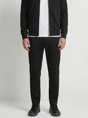 Xint Erkek Siyah Pamuk Dokulu Regular Fit Sweat Pantolon
