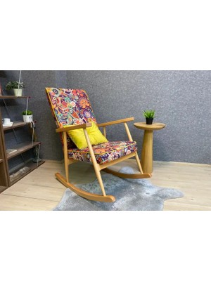 Vivense Trend Sallanan Sandalye, Retro, Ahşap, Naturel Ayak