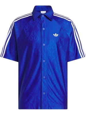 Adidas Erkek  Mavi  Ceket Jacquard Top KB7524