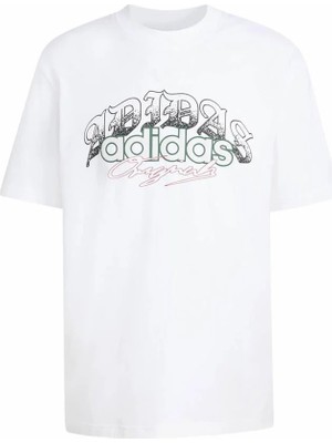 Adidas Erkek  Beyaz  T-Shirt Gfx T KE0136