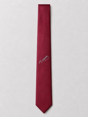 Bordo Atatürk Imzalı Kravat