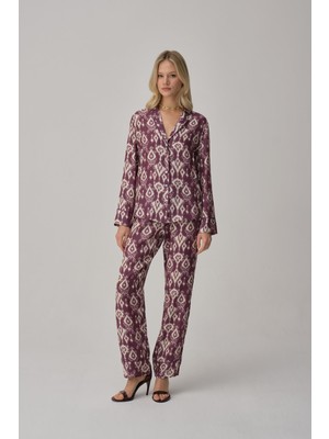 Pierre Cardin Biyeli Baskılı Kadın Pijama Takımı - LX.25224