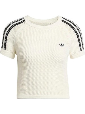 Adidas Kadın  Beyaz  T-Shirt Crochet Tee KE0200