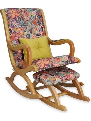 Vivense Rustik Sallanan Sandalye, Retro, Ahşap Naturel
