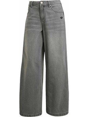 Adidas Kadın  Gri  Eşofman Altı Denım Wıde Pant JV7455