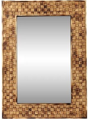 Vivense Dfn Wood Dekoratif Duvar Aynası, Ahşap, 150X70