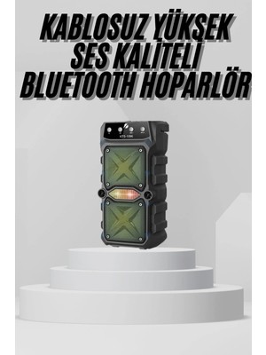 Skygo Bluetooth Hoparlör Yüksek Ses Kaliteli Büyük Boy Çift Çıkışlı Ses Bombası