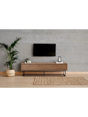 Vivense New Laxus 3 Çekmeceli Tv Sehpası, Ceviz, 180 cm