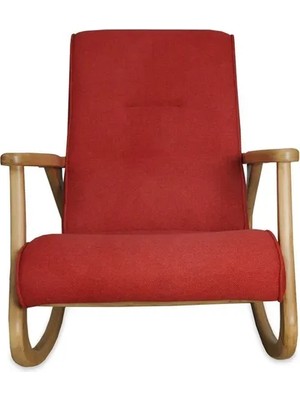 Vivense Ekol Sallanan Sandalye, Kırmızı, Dişbudak, Naturel Ayak