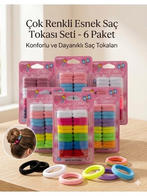 PeriMila Toka Seti Renkli Havlu Lastik 6X24 (144ADET)
