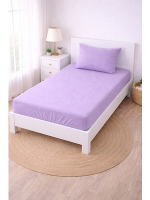 Madame Home Tek Kişilik Lastikli Çarşaf Takımı 90X190 cm Pamuklu Kumaş 1 Adet Yastık Kılıfı Köşe Derinlik 20CM