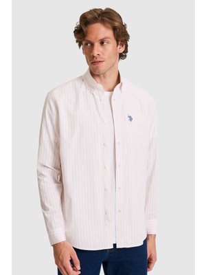 U.s. Polo Assn. Erkek Açık Pembe Gömlek Desenli 50324781-VR078