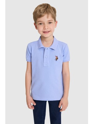 U.S. Polo Assn. Erkek Çocuk Lavanta Polo Yaka Basic Tişört 50325608-VR245