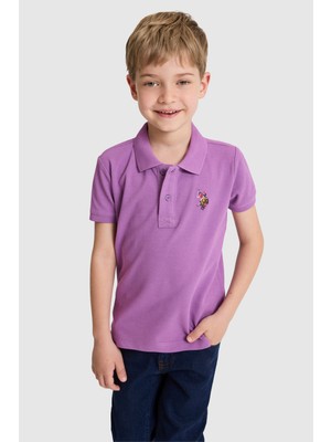 U.S. Polo Assn. Erkek Çocuk Menekşe Polo Yaka Basic Tişört 50325608-VR037