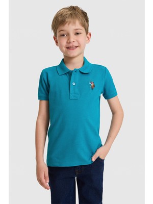U.S. Polo Assn. Erkek Çocuk Petrol Polo Yaka Basic Tişört 50325608-VR102