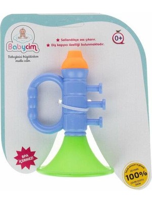 URT038-007 Babycim Trampet Sesli Çıngırak -Brl