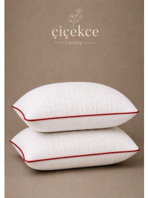 ÇİÇEKCE HOME Yastık Kapitone Lüx Biye Detaylı 900 Gram 2 Adet