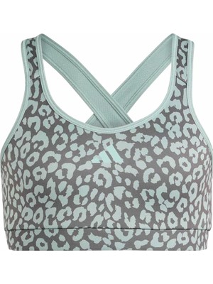 Adidas Çocuk  Yeşil  Sporcu Sütyeni Jg Spı Aop Bra KD8449