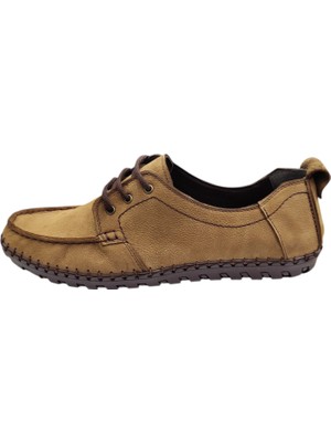 King Shoes Scr Bej Nubuk Rahat Erkek Ayakkabı