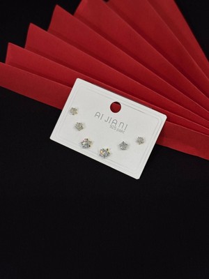 Melisa Takı & Aksesuar 316L Çelik Jewelry Gold Renk 6lı Set Küpe
