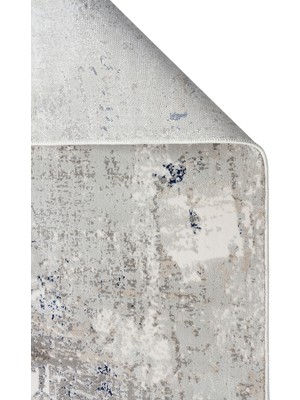 Akbel Halı Padona PDN 06 Gri Navy - Extra Yumuşak Dokulu Sık Dokuma Modern Eskitme Desenli Halı