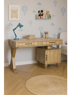 Arion Kids Pera Wood  MDF Genç Odası Çalışma Masası – Ahşap Dokunuşlu