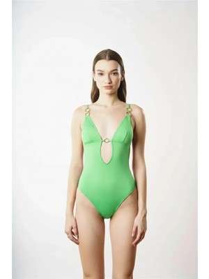 D Lingerie Vert Clair Gold Toka Detaylı Mayo- DM2850