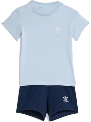Adidas Bebek  Mavi  Eşofman Short Tee Set KE2355