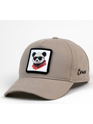 Braver Bej Panda Logolu Şapka