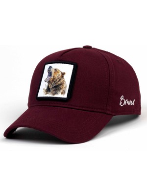 Braver Bordo Ayı Logolu Şapka