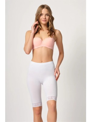 Yorpa Beyaz Mı Emay 3004 Soft Uzun Paça Dantel Boxer