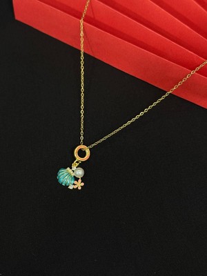 Melisa Takı & Aksesuar 316L Çelik Gold Renk Charm Kolye
