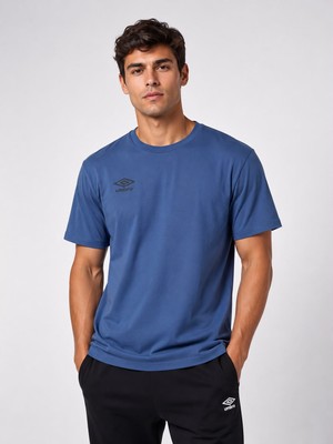Umbro Season Erkek Petrol Mavi Pamuklu Spor Tişört NF0150