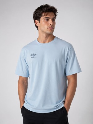 Umbro Season Erkek Açık Mavi Pamuklu Spor Tişört NF0150