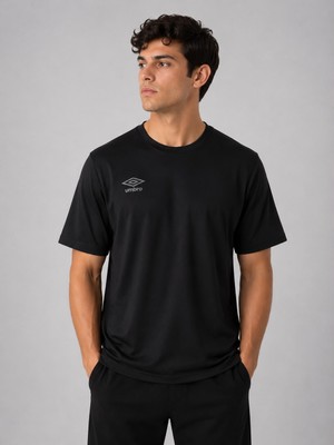 Umbro Season Erkek Siyah Pamuklu Spor Tişört NF0150