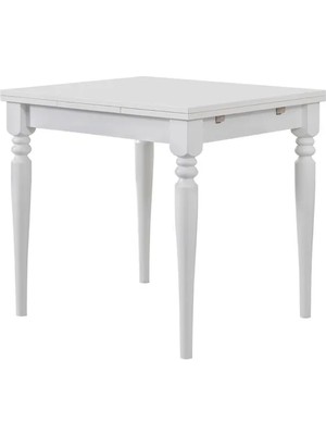 Vivense White Çizilmez Açılır Mutfak Masası, Beyaz, 70X80