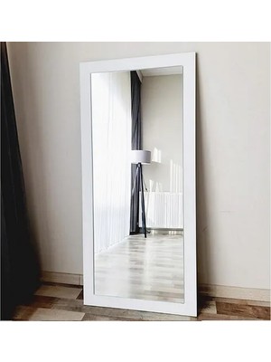 Vivense Dfn Wood Duvar Boy Aynası, Beyaz, 150X60