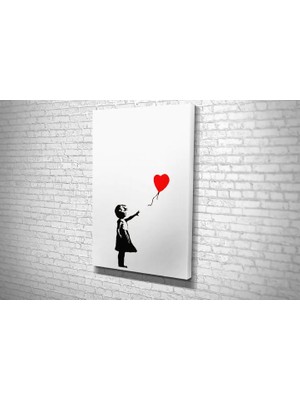 Vivense TABLO360 Banksy Kırmızı Balon Kanvas Tablo 150X100
